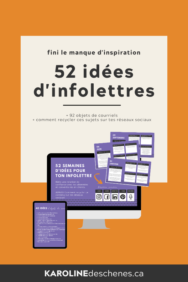 L'ultime guide PDF de l'infolettre, 52 idées de courriel, 92 objets et 13 astuces